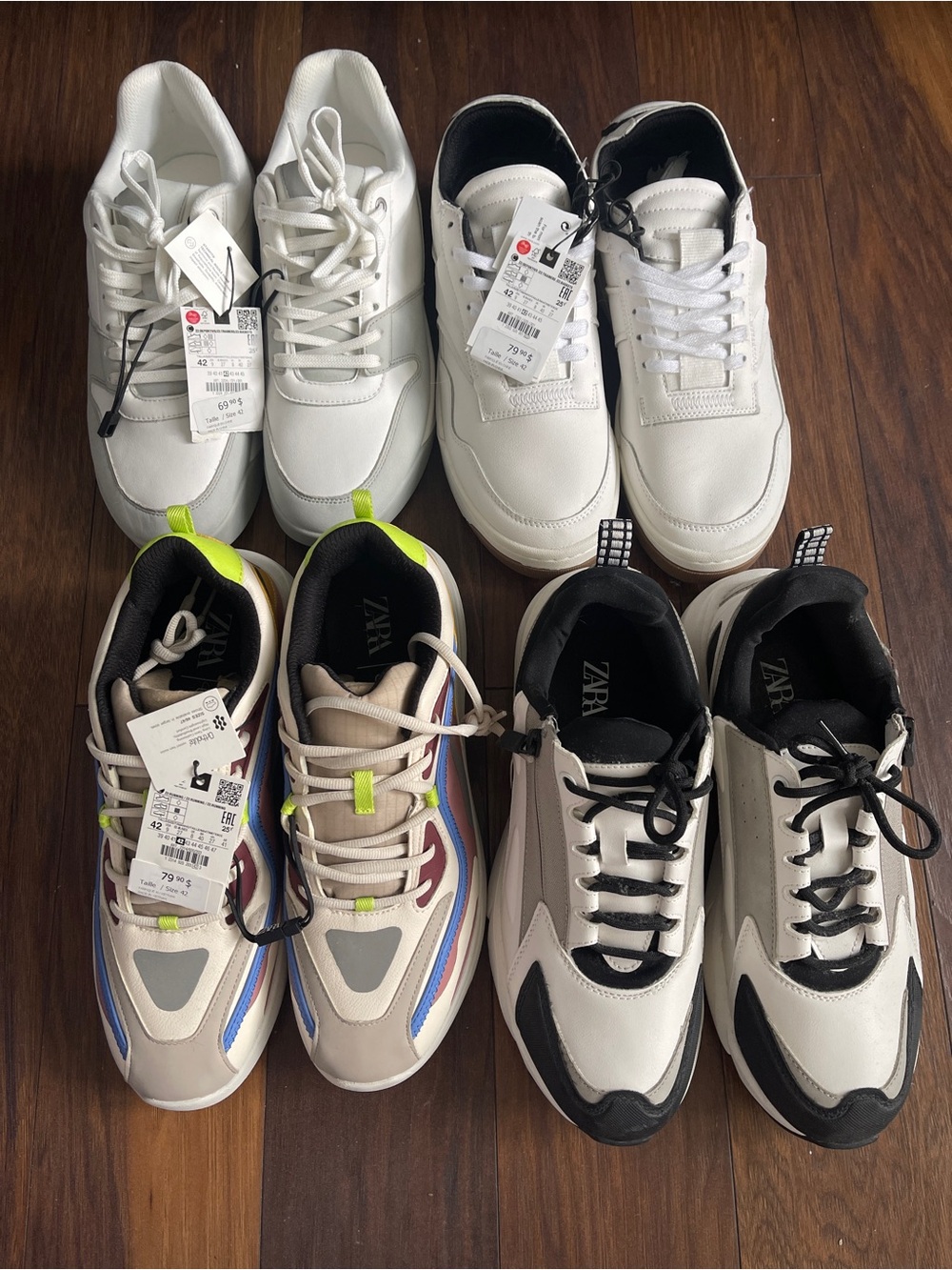 Zara White and Black Men’s Sneakers
